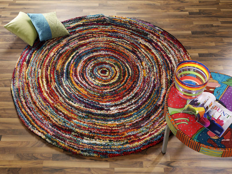 Teppiche, round, Sixteen Haller » Kollektion, rund multicolor, Teppichwelt